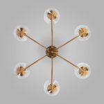 Люстра на штанге Eurosvet Spritz 70217/6 латунь Smart a064749