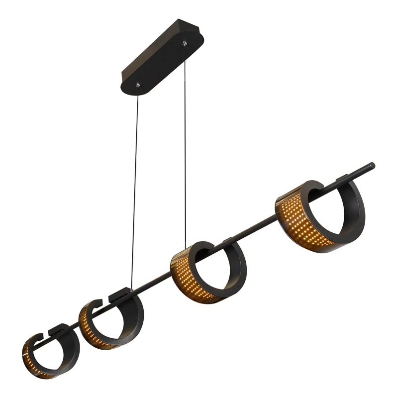 Подвесная светодиодная люстра iLedex Fomo X154448 BK Подвесная светодиодная люстра iLedex Fomo X154448 BK