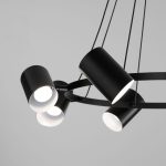 Подвесная люстра Eurosvet Splay 70147/8 черный Smart a062034