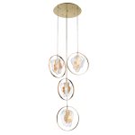 Подвесной светильник Delight Collection Cowley P60669-4 gold/clear