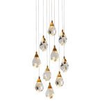 Подвесной светильник Delight Collection Crystal rock II 9701P/10R brass