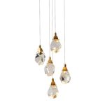 Подвесной светильник Delight Collection Crystal rock II 9701P/5R brass