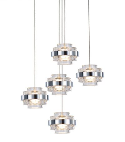 Подвесной светильник Delight Collection MD22030002 MD22030002-5A chrome/clear