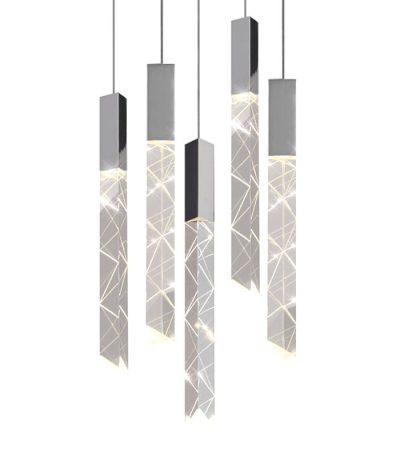 Подвесной светильник Delight Collection Trinity OM8201013-5 chrome