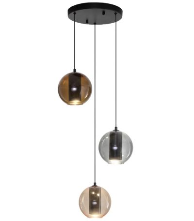 Подвесной светильник Eurosvet Cobble 50258/3 LED дымчатый/ бежевый/ шоколад a064554