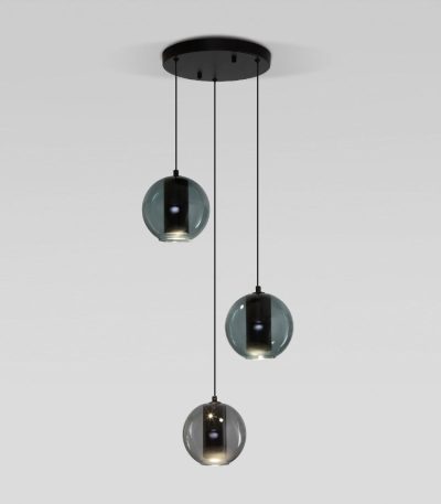 Подвесной светильник Eurosvet Cobble 50258/3 LED дымчатый/бирюзовый a064555