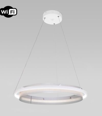 Подвесной светильник Eurosvet Imperio 90241/1 белый/ серебро Smart