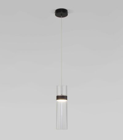 Подвесной светильник Eurosvet Lumen 50244/1 LED черный/прозрачный a061288
