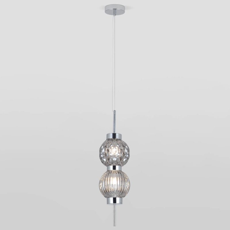 Подвесной светильник Eurosvet Plaza 50186/2 хром Подвесной светильник Eurosvet Plaza 50186/2 хром