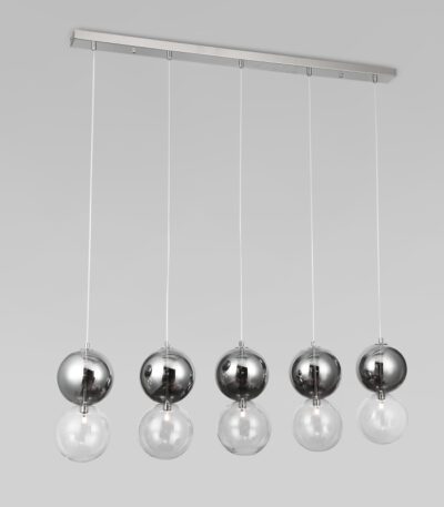 Подвесной светильник Eurosvet Selisa 50091/5 хром/дымчатый