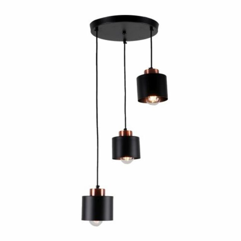 Подвесной светильник IMEX MD.8826-3-P BK+AB Подвесной светильник IMEX MD.8826-3-P BK+AB