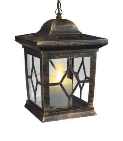 Подвесной светильник на солнечных батареях (10227) Uniel USL-S-180/PT220 Bronze lantern