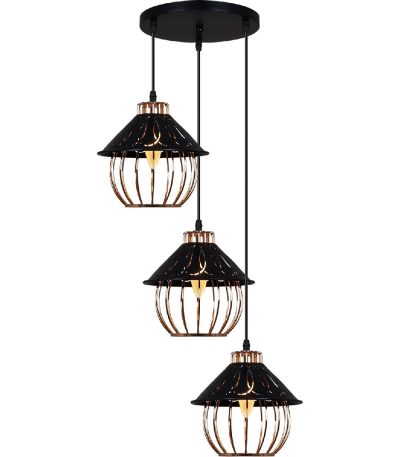 Подвесной светильник Reluce 02503-0.9-03 BK+GD