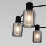 Подвесная люстра Eurosvet Notion 70219/6 черный/античная бронза a065299