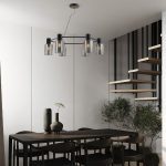 Подвесная люстра Eurosvet Notion 70219/6 черный/античная бронза a065299