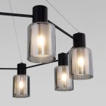 Подвесная люстра Eurosvet Notion 70219/8 черный/античная бронза a065300