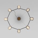 Подвесная люстра Eurosvet Notion 70219/8 черный/античная бронза a065300