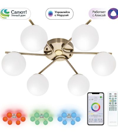 Потолочная люстра Citilux Адам смарт CL228A163