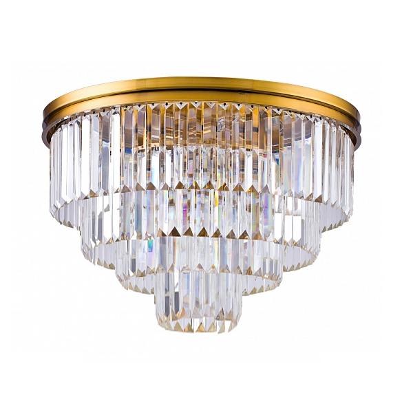 Потолочная люстра DeLight Collection 1920s Odeon 9513C/600R gold/clear Потолочная люстра DeLight Collection 1920s Odeon 9513C/600R gold/clear