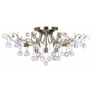Потолочная люстра Eurosvet 10042/12 античная бронза/прозрачный хрусталь