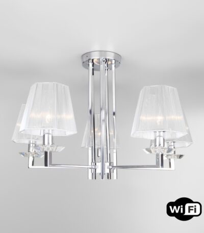 Потолочная люстра Eurosvet Alegria 60125/5 хром Smart (60114/5)