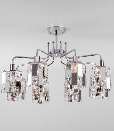 Потолочная люстра Eurosvet Scoppio 10101/8 хром/прозрачный хрусталь Strotskis