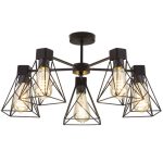 Потолочная люстра Eurosvet Trappola 70107/5 черный