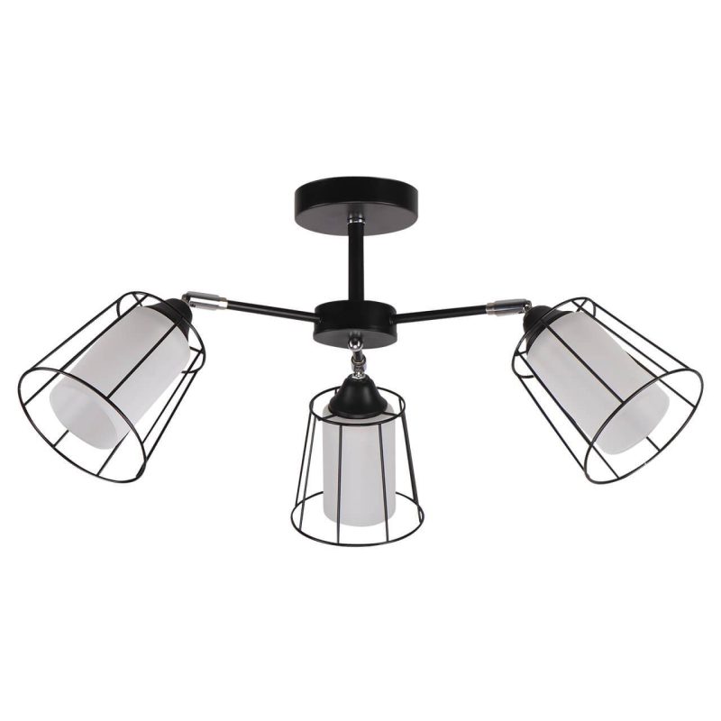 Потолочная люстра IMEX MD.24380-3-S BK+CH Потолочная люстра IMEX MD.24380-3-S BK+CH