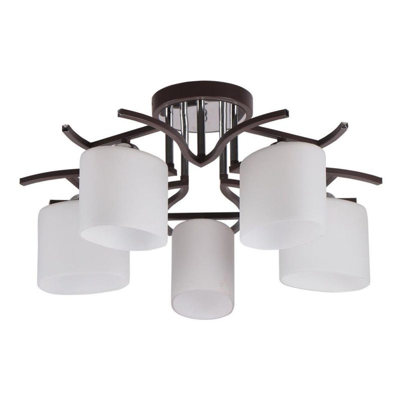 Потолочная люстра IMEX MD.2441-5-S BR+CH Потолочная люстра IMEX MD.2441-5-S BR+CH