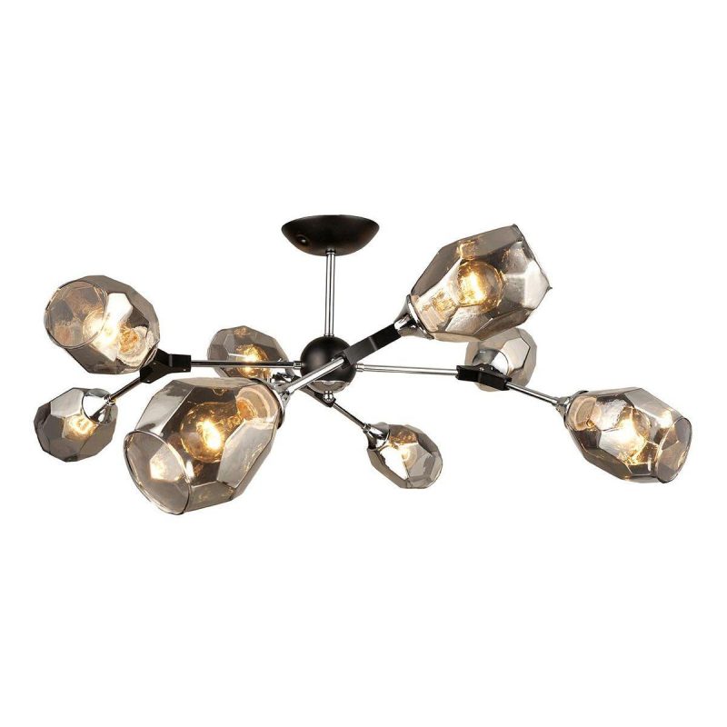 Потолочная люстра IMEX MD.4209-8-S CH+BK Потолочная люстра IMEX MD.4209-8-S CH+BK