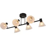 Потолочная люстра Reluce 01553-3.3-06B BK+CR