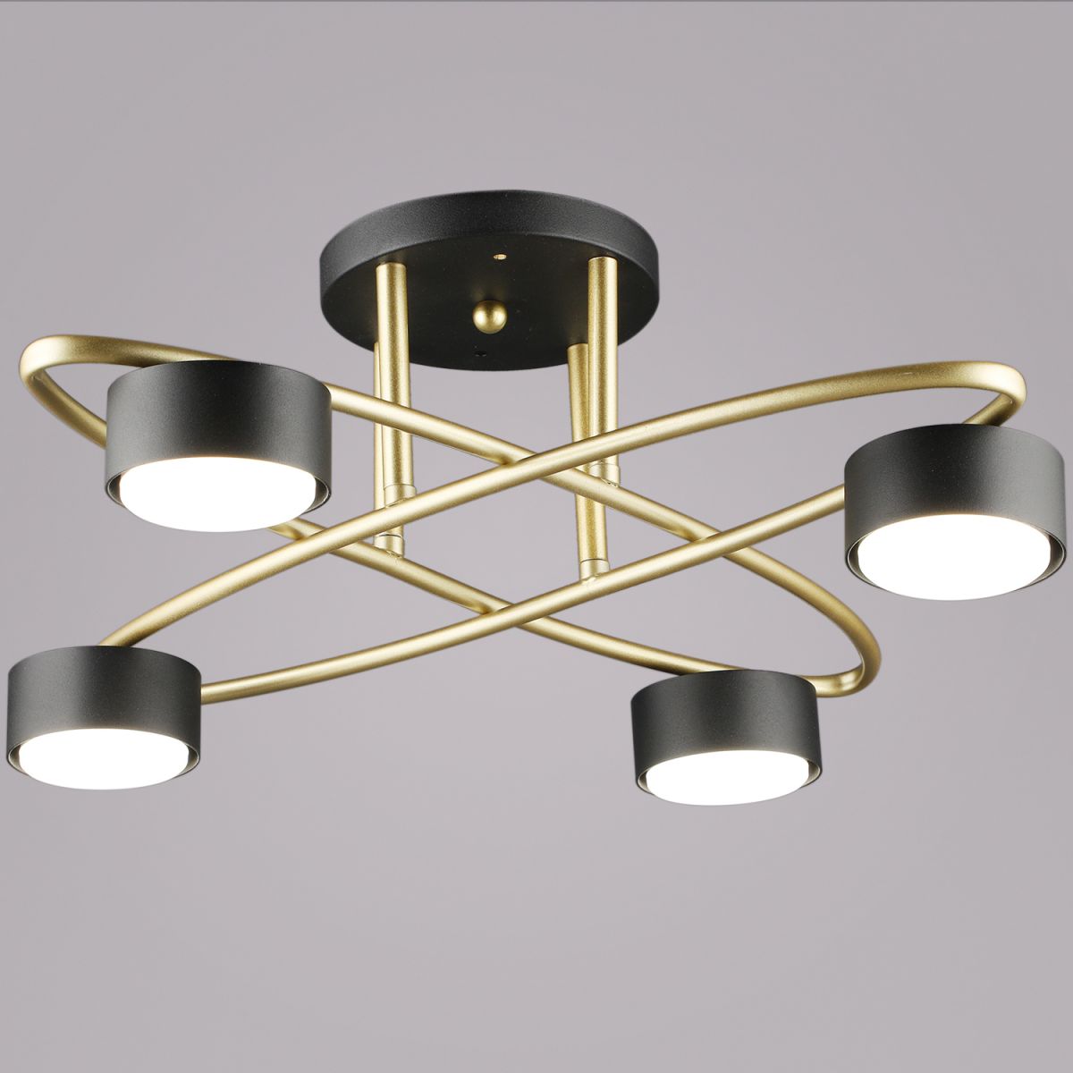 Потолочная люстра Reluce 06658-0.3-04 GD+BK GX53 Потолочная люстра Reluce 06658-0.3-04 GD+BK GX53