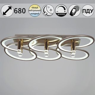 Потолочная люстра Reluce 09253-0.3-6S Champaign silver