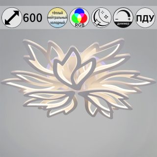 Потолочная люстра Reluce 09862-0.3-6+3 WH (RGB)