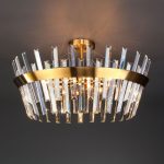 Потолочная люстра Eurosvet Steccato 10111/8 золотая бронза/прозрачный хрусталь Strotskis Smart a047843