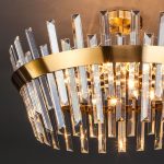 Потолочная люстра Eurosvet Steccato 10111/8 золотая бронза/прозрачный хрусталь Strotskis Smart a047843