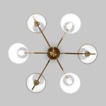 Люстра на штанге Eurosvet Ozark 60149/6 латунь Smart a064975