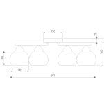 Потолочная люстра Eurosvet Alba 30144/6 античная бронза