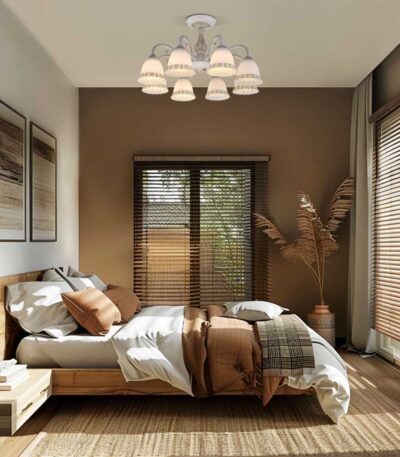 Люстра на штанге Eurosvet 60107/8 белый с золотом