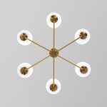 Люстра на штанге Eurosvet Loona 60161/6 латунь a065611