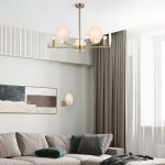 Люстра на штанге Eurosvet Marble 60158/5 латунь Smart a065049