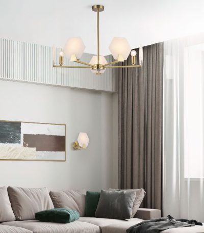 Люстра на штанге Eurosvet Marble 60158/5 латунь Smart a065049