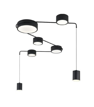 Потолочный светильник Indigo Modulo 14028/7С Black V000160L