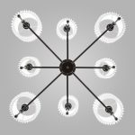 Люстра на штанге Eurosvet Notturno 60162/8 черный Smart a065663