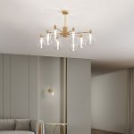 Люстра на штанге Eurosvet Magma 60175/8 латунь Smart a069323