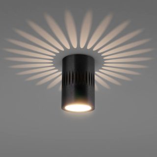 Потолочный светодиодный светильник Elektrostandard DLS026 7W 4200К черный 4690389167003