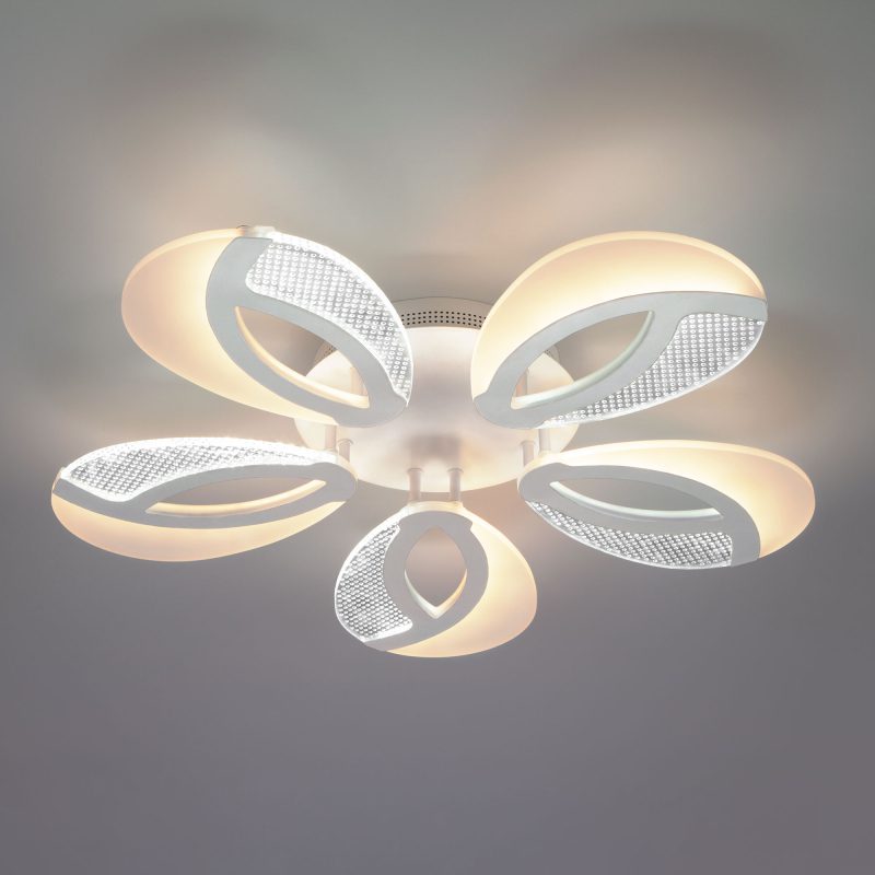 Потолочный светодиодный светильник Eurosvet Flake 90140/5 белый Потолочный светодиодный светильник Eurosvet Flake 90140/5 белый