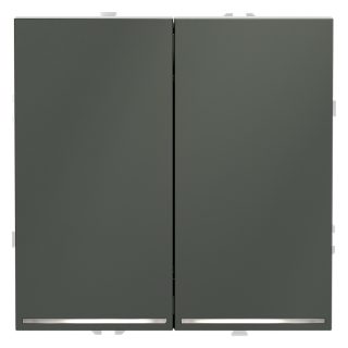 Проходной переключатель двухклавишный с подсветкой Voltum S70 VLS020406