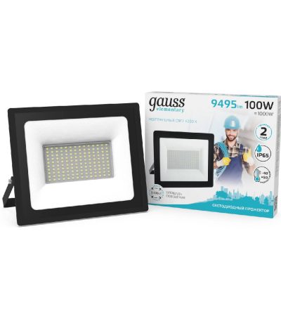 Прожектор светодиодный Gauss Elementary 100W 4000К 613100110