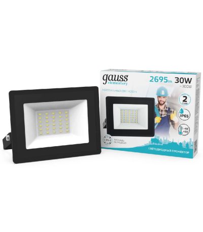 Прожектор светодиодный Gauss Elementary 30W 4000К 613100230